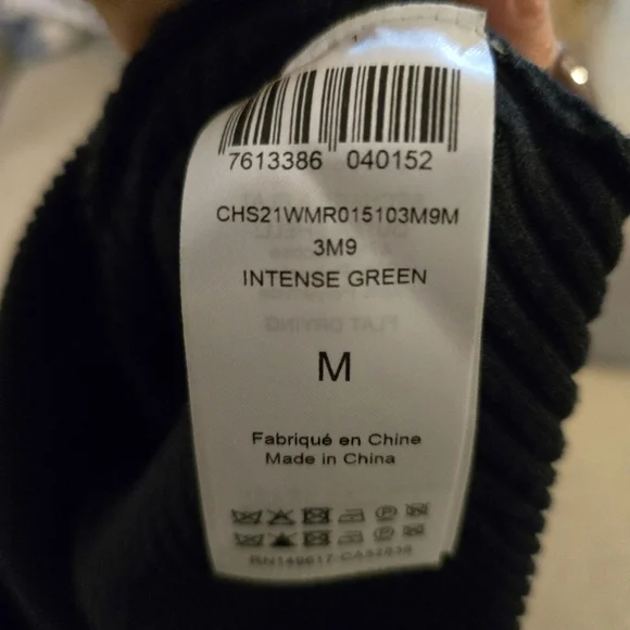 See By Chloé Mini Ribbed Sweater Dress in Deep Forest Green Sz Medium - Picture 7 of 11